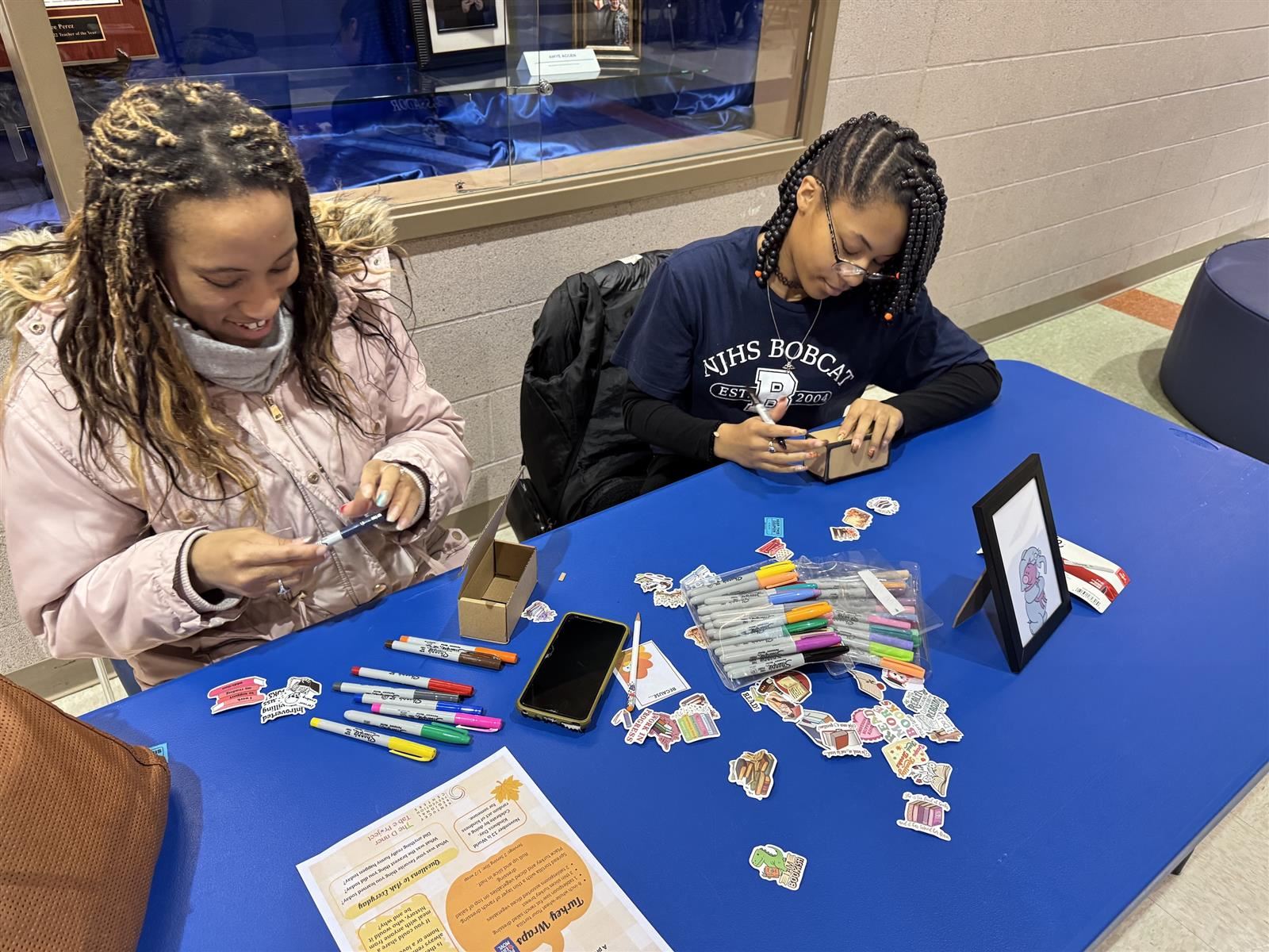  mom and daughter at literacy night